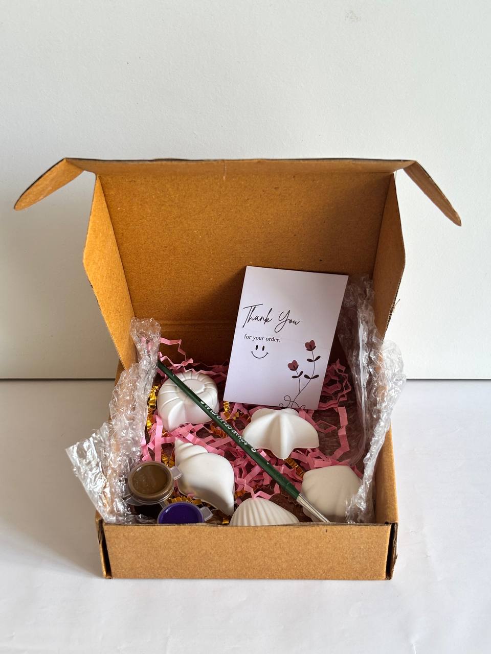 Sea Shell DIY Kit for Kids — handmade trinket tray, Customisable — made to your request